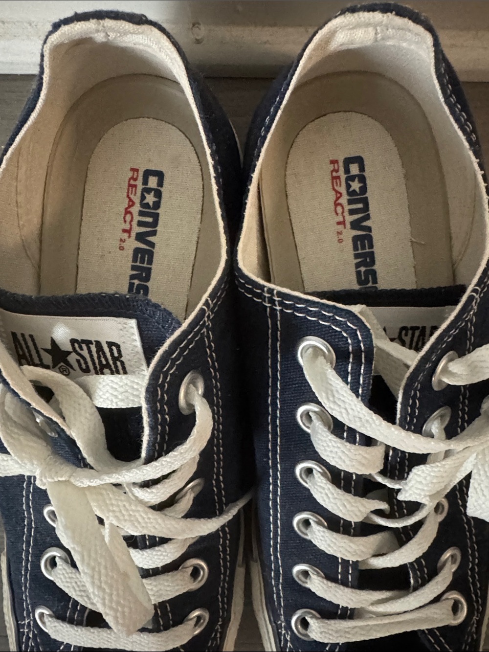 Brand new Converse Navy and White Low-Top Canvas Sneakers NWOB - Picture 3 of 5